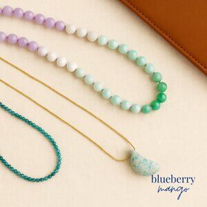 Moon & Stone Crystal Necklace Set - Ombre Spirit Rebel, Apatite, Ammonite